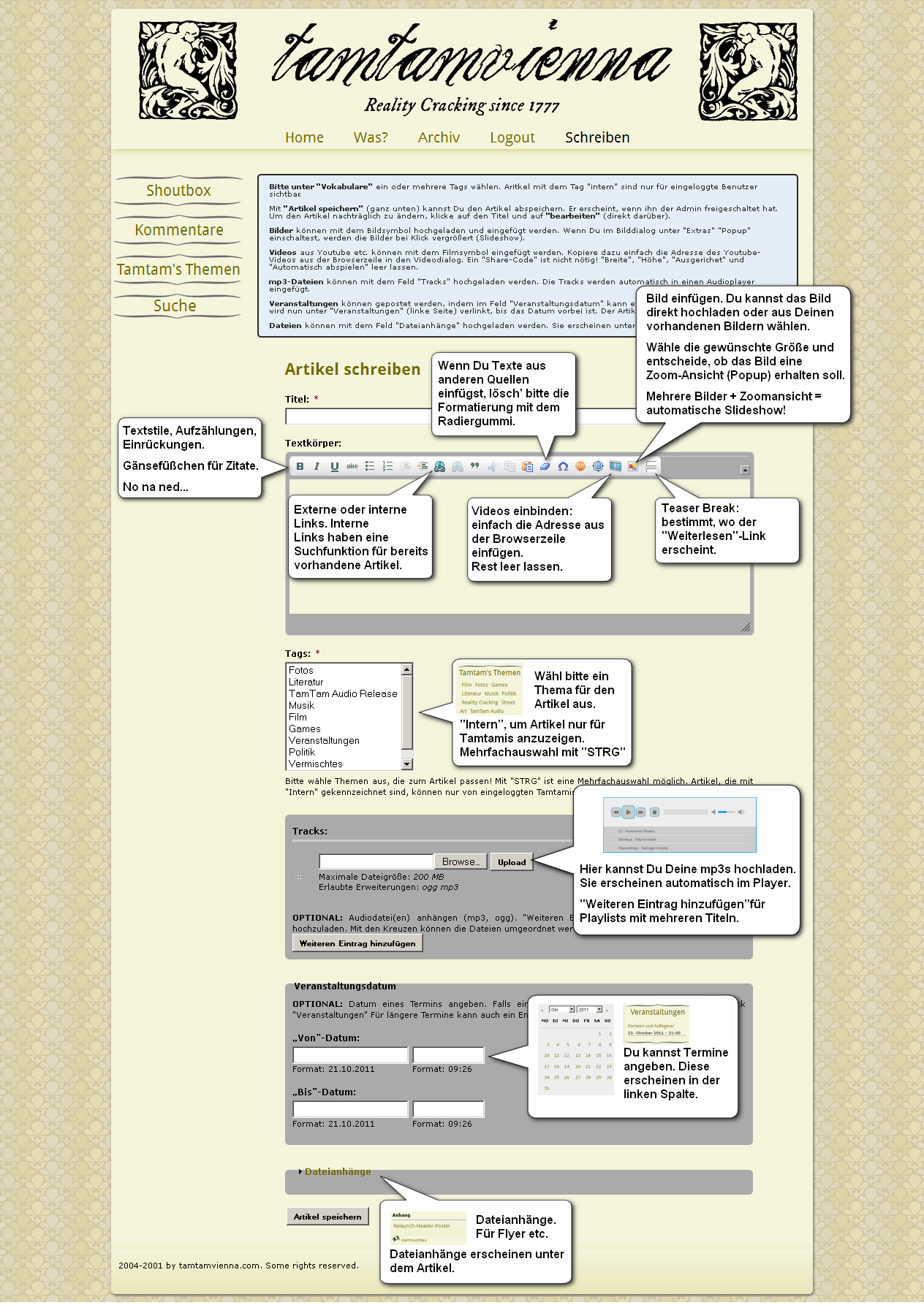 Howto Tamtam Neu
